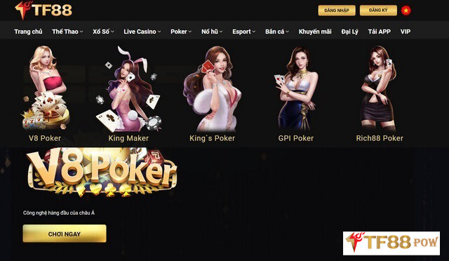 Rich Poker là game bài trực tuyến do nhà cái Tf88 phát triển cho anh em cược thủ
